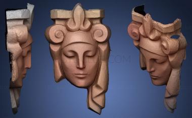 3D model girl mask (STL)